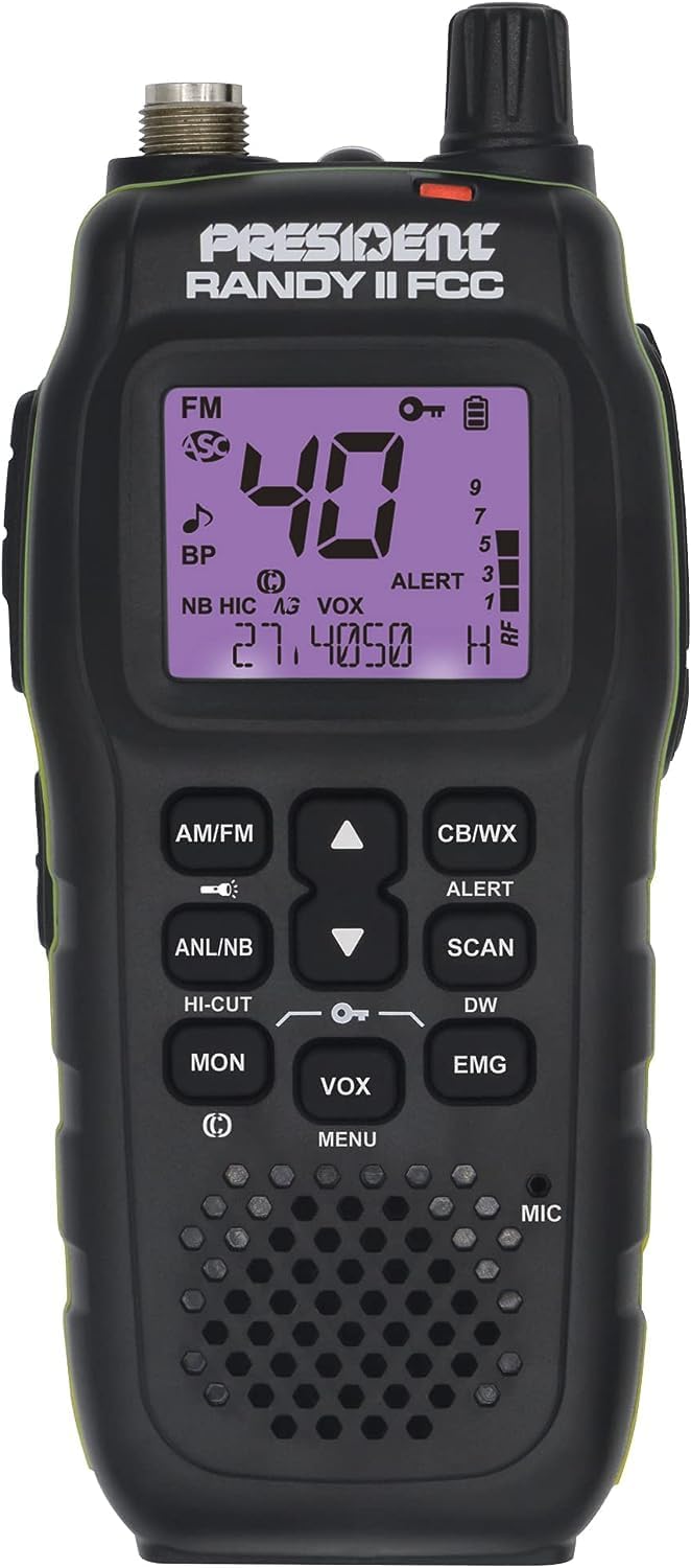 President Electronics RANDYII Handheld Radio With Large Lcd Screen
