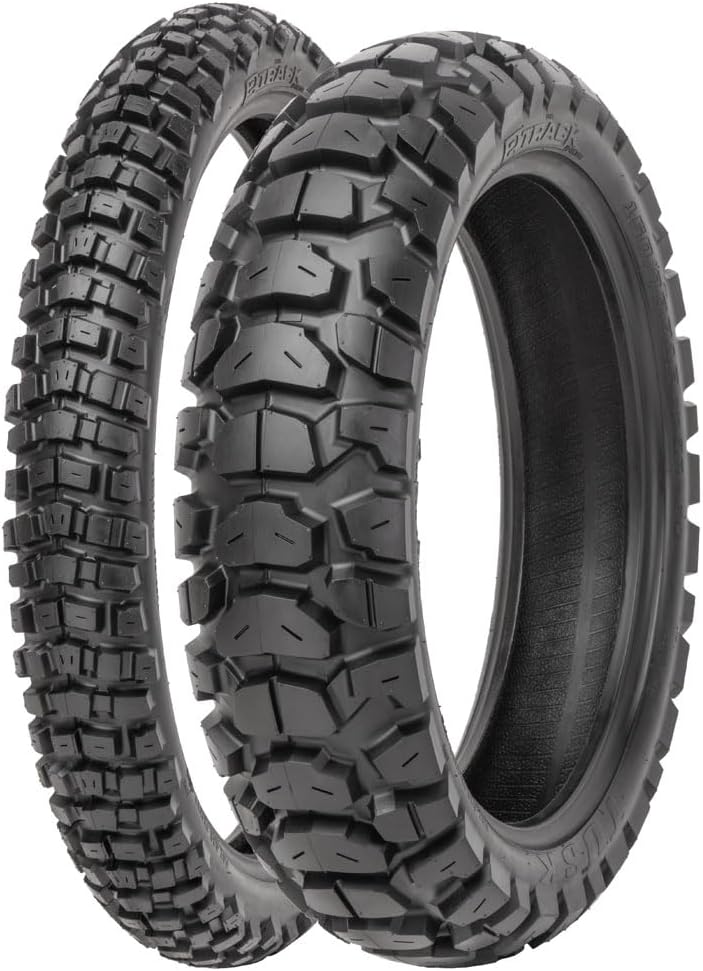 Tusk 2Track Adventure Motorcycle Tire Set ¨C 90/90-21 Front & 130/80-17 Rear ¨C Dual-Sport Off-Road Tires