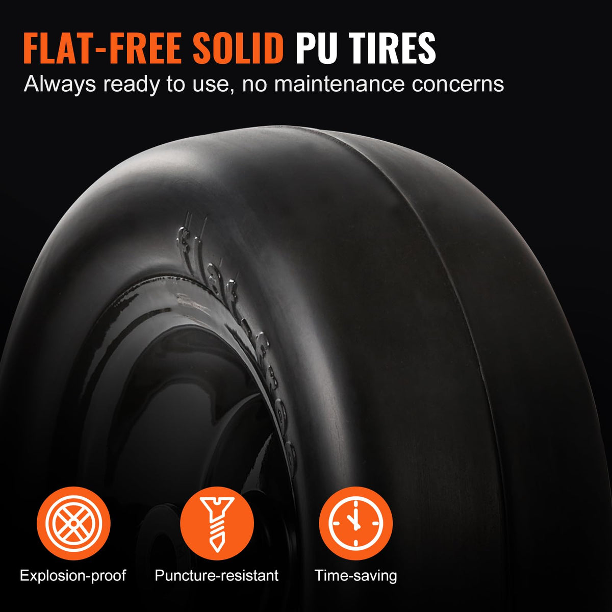 VEVOR Lawn Mower Tires with Rim, 20x8-8" Tubeless Tractor Tires, 2-Pack Tire and Wheel Assembly, S-Turf Pneumatic Tires with 3.5" Offset Hub and 3/4" Bushing Size, for Riding Mowers Lawn Tractors