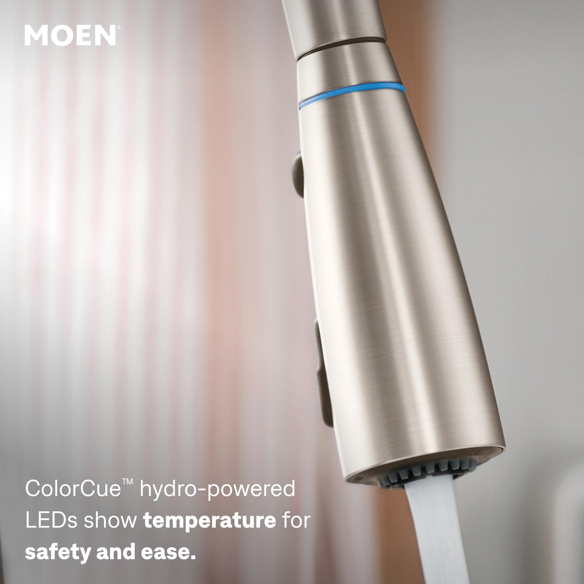 Moen Haelyn Spot Resist Stainless Single-Handle Pull-Down Sprayer Kitchen Faucet Featuring Power Boost for a Faster Clean, Soap Dispenser Included, 87627SRS