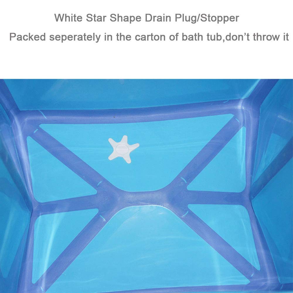 Large Collapsible Foldable Toddler Bathtub Blue