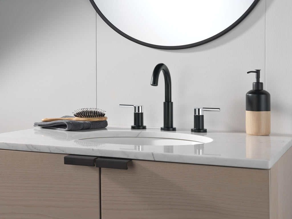 Delta Nicoli Brushed Gold Faucet 3 Hole, 8 Inch Widespread Bathroom Sink Faucet for Vanity, Push-Pop Drain Assembly, Champagne Bronze 35749LF-CZ