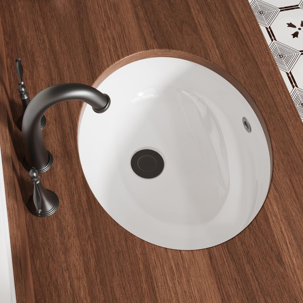 18in Undermount Bathroom Sink Rectangular, 18.1" x 13.8" Vessel Sink Rectrangle Undermount Bathroom Sink White Ceramic Lavatory Vanity Vessel Sink with Overflow