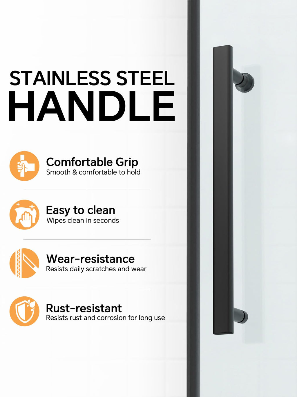 Frameless Bathtub Shower Door 56-60" W x 57" H, Brushed Nickel