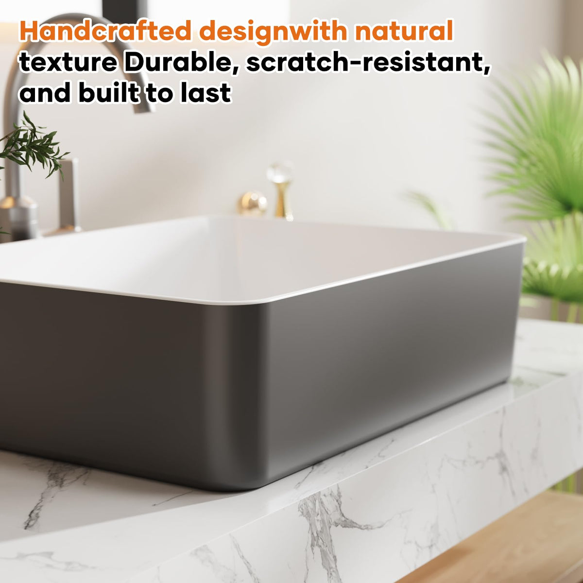 Ceramic Vessel Sink, Retro Round, 16.9" with Overflow