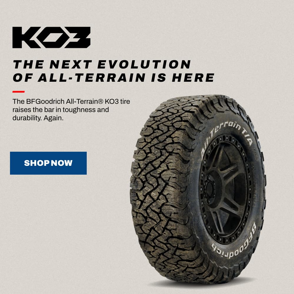 BFGoodrich All-Terrain T/A KO3 Car Tire for Light Trucks, SUVs, and Crossovers, LT265/70R17/E 123/120S