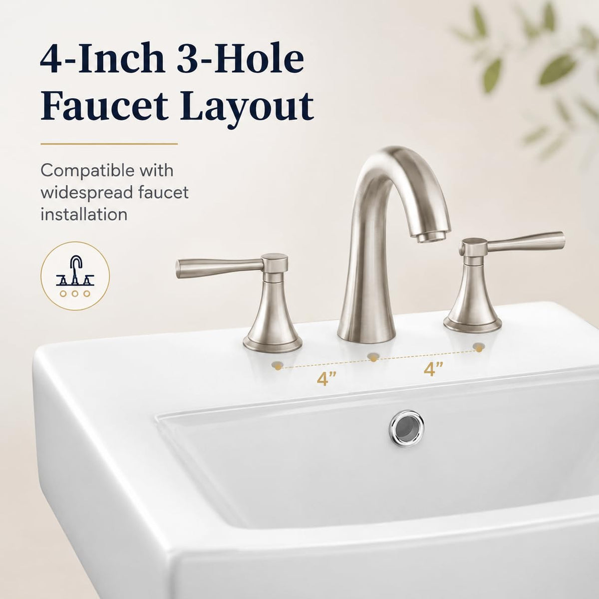 Garvee White Ceramic Pedestal Bathroom Sink, Single Hole Freestanding Basin