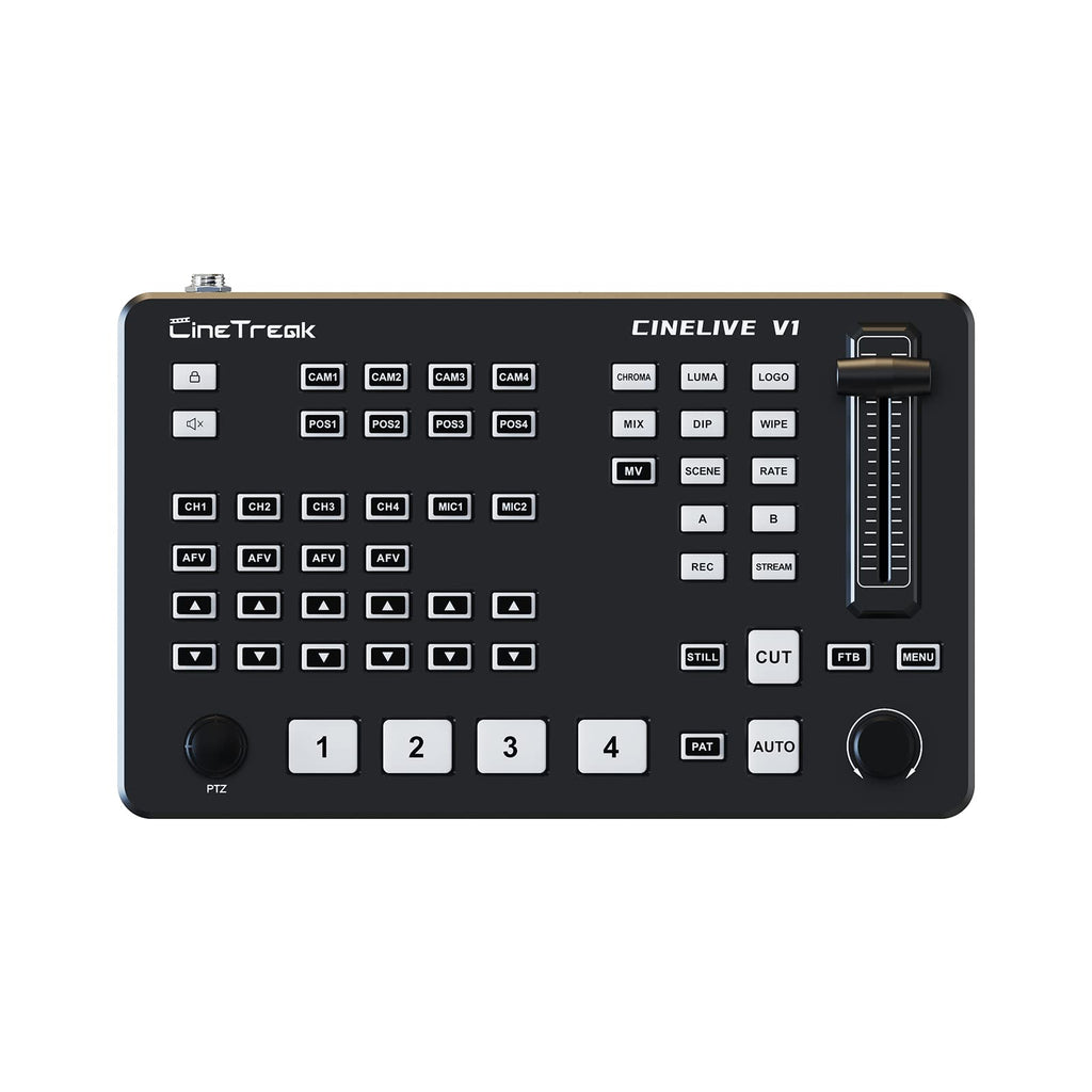 CINETREAK C1 4*HDMI Video Mixer Switcher with 5inch Screen livestream Video Mixer H.264 Recorder with PTZ Camera Control Broadcast switcher Live Production Mixer for OBS,Vmix,YouTube,Ins