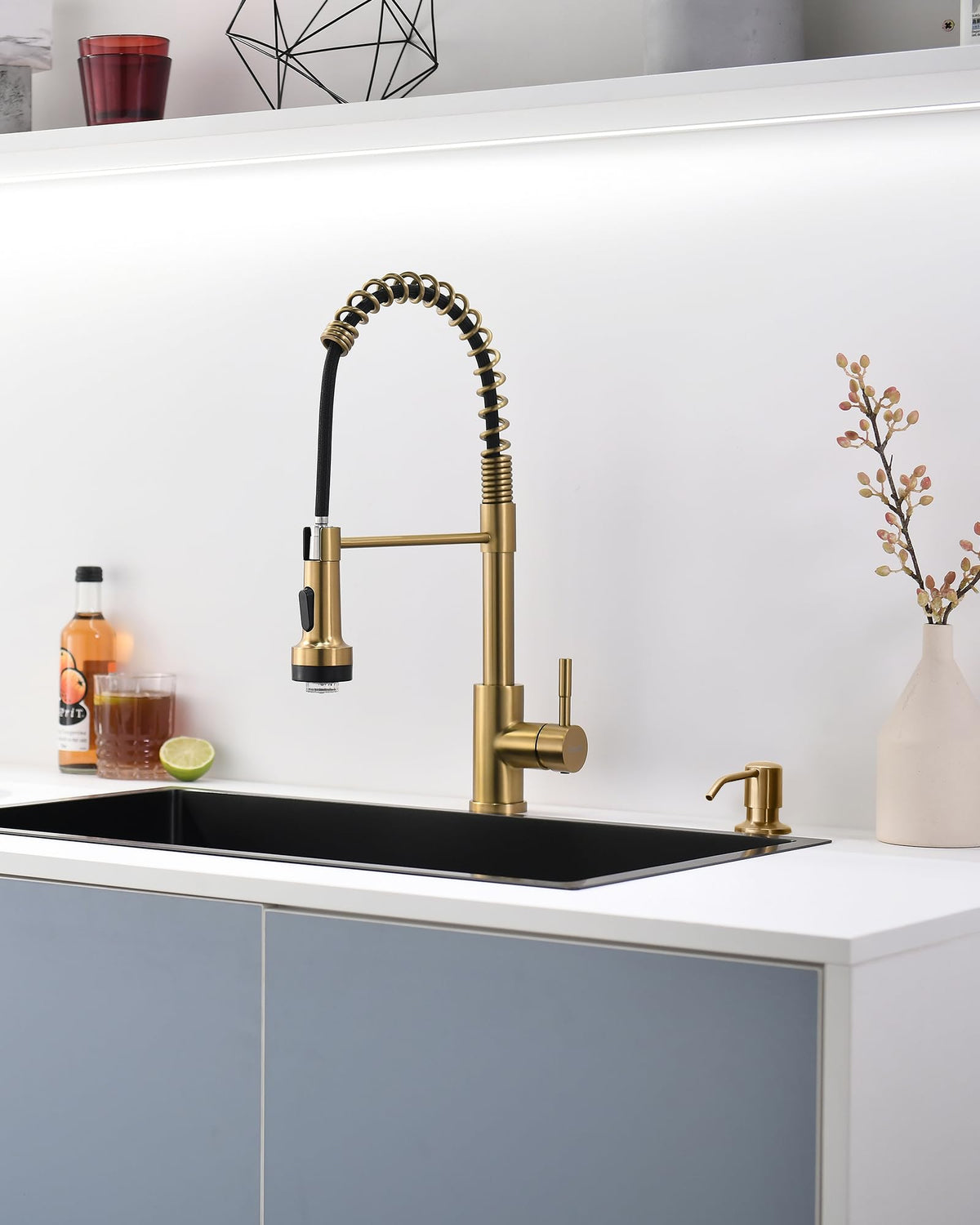 GIMILI Filter Kitchen Faucet Drinking Water Faucet 3 in 1 Brushed Nickel
