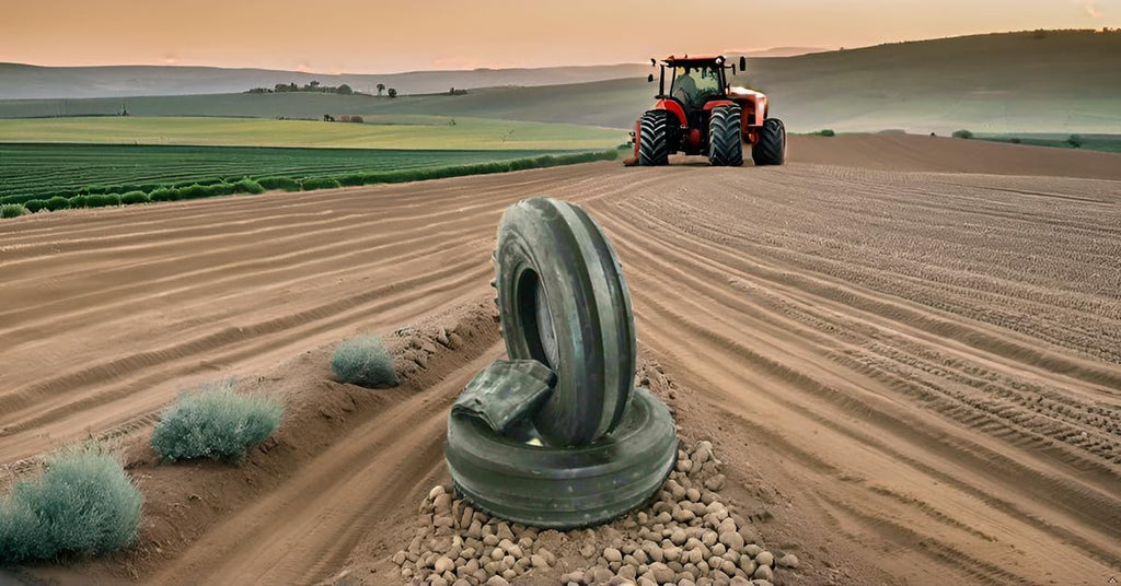 Two 5.00-15 Tri-Rib Front Tractor Tires Heavy Duty with Tubes F2 3-Rib 500x15, Wheels for Superior Control, Stability, and Performance in Farming Operations