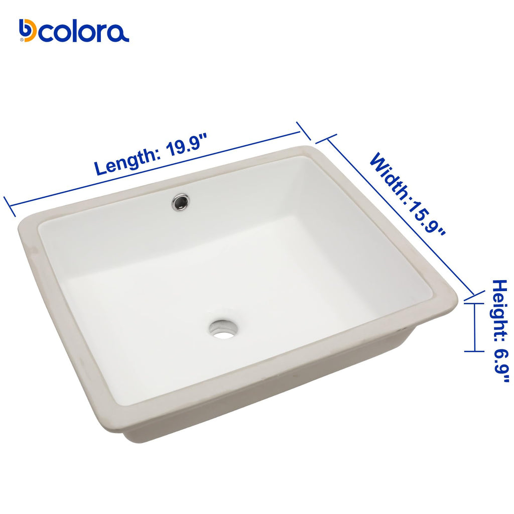 Undermount Bathroom Sink Oval - Dcolora 18"x15" White Porcelain Ceramic Oval Vessel Sink Under Counter Lavatory Vanity Bath Sink Bowl Basin With Overflow