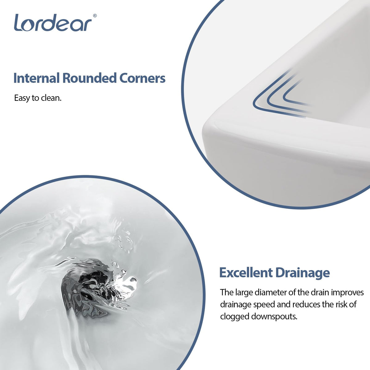 Lordear Wall Mount Bathroom Sink 21x12 Inch White Rectangle Sink with Overflow Porcelain Ceramic Floating Bathroom Vessel Sinks, Wall Hung Wash Hand Basin