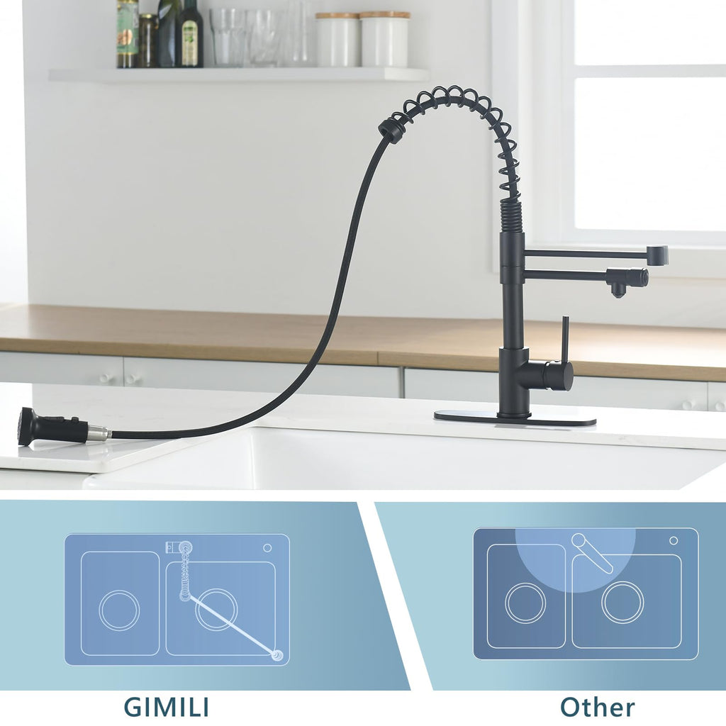 GIMILI Filter Kitchen Faucet Drinking Water Faucet 3 in 1 Brushed Nickel