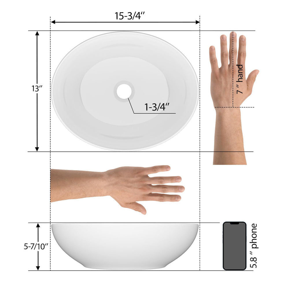Mocoloo Bathroom Sink Undermount 22"x16" White Rectangle Porcelain Sink with Vertical Sides and Overflow Drain Under Counter Mount Ceramic Lavatory Vanity Sinks for Bathroom Interior Size 19 x 13