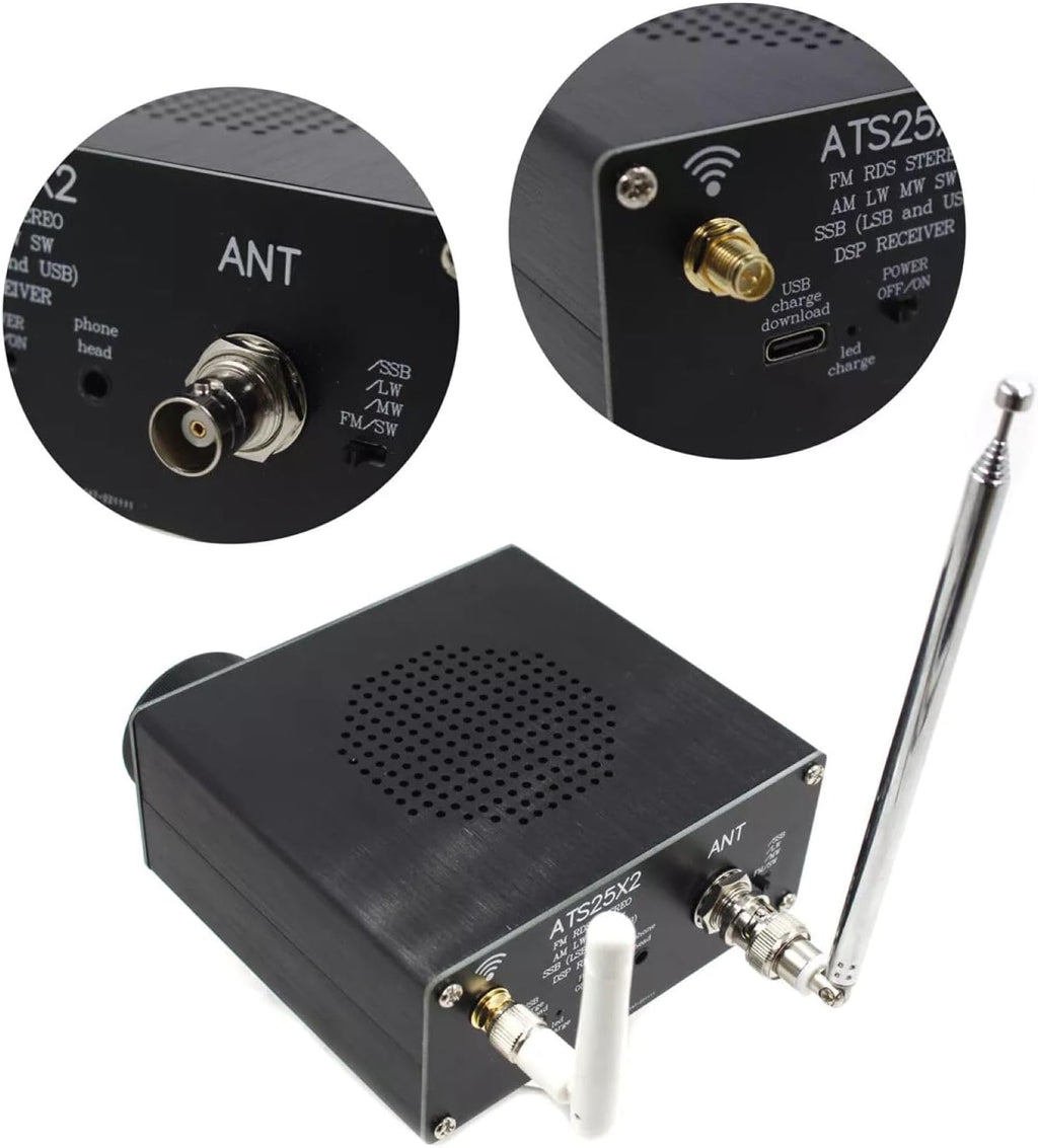 ATS25X2 WiFi Full Band Radio Receiver with Spectrum Scanning Support FM AM LSB USB SSB Modes