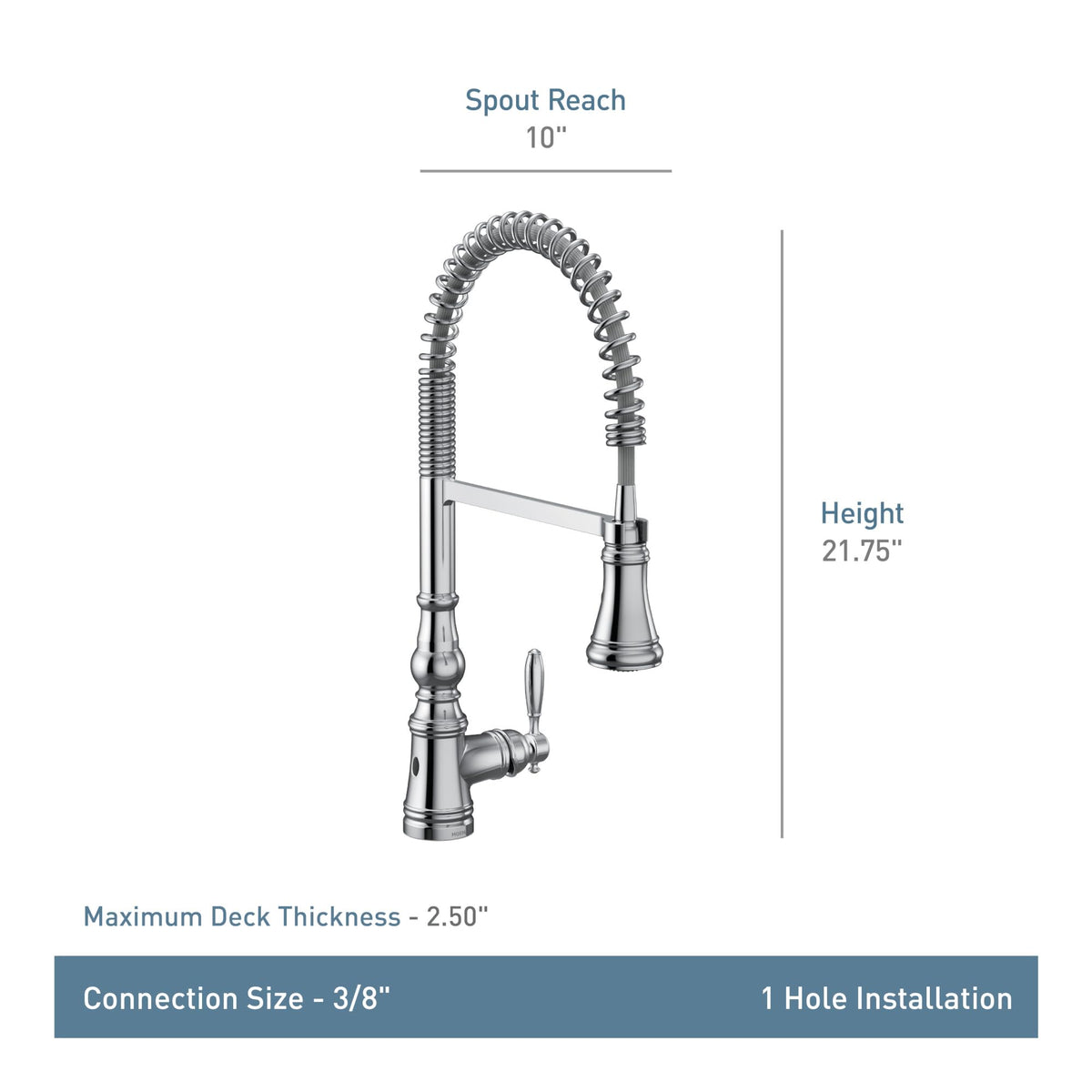 Moen Weymouth Oil Rubbed Bronze Motionsense Wave Touchless Kitchen Faucet, Traditional Spring Kitchen Sink Faucet with Pulldown Sprayer and Hands-Free Sensor, S73104EWORB