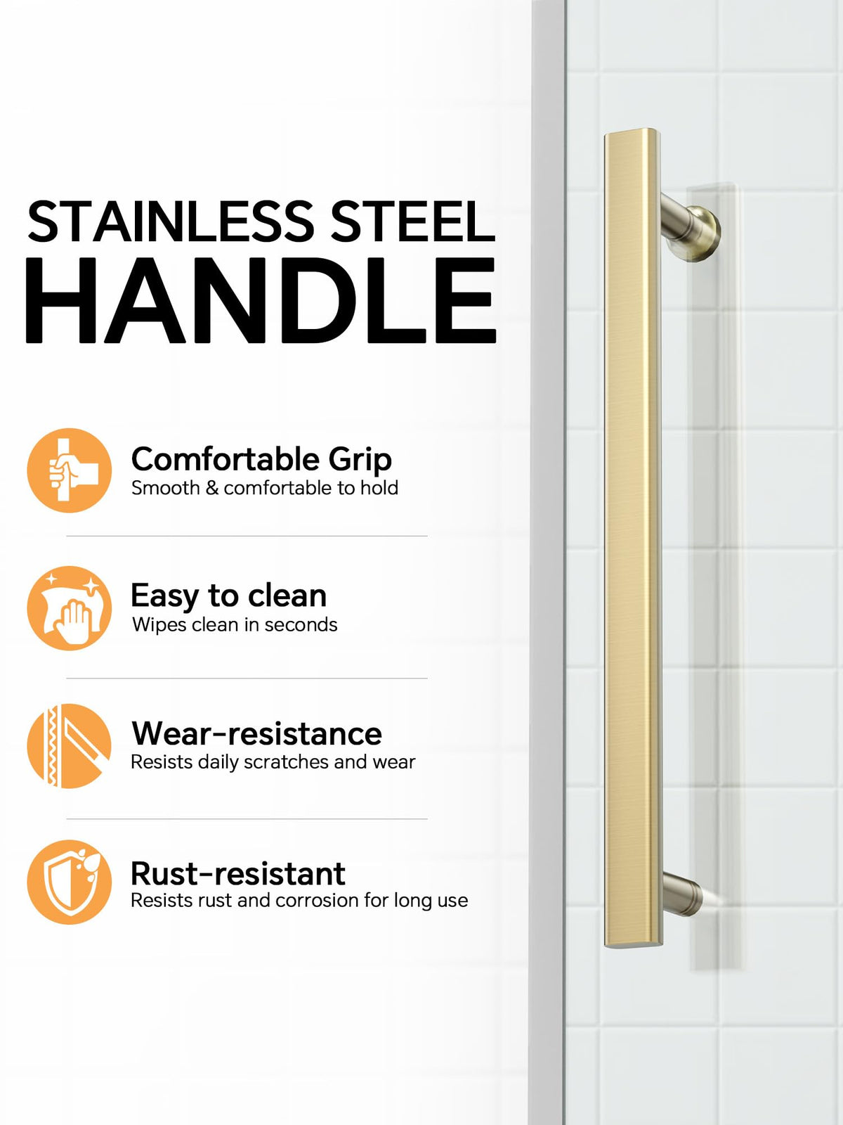 Frameless Bathtub Shower Door 56-60" W x 57" H, Brushed Nickel