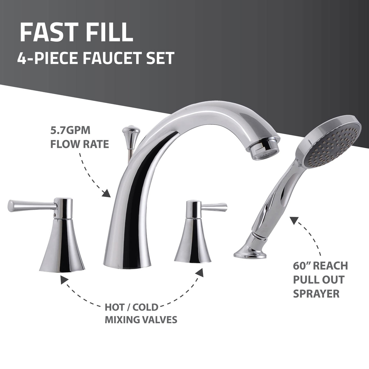 ANZZI Walk In Tub, 30 X 53 In, Left Drain, Air & Whirlpool Jets, 110v
