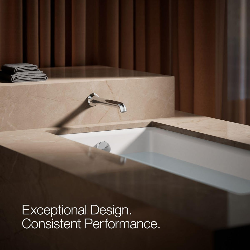 KOHLER 27115-2MB Occasion Wall-Mount 12" Bath Spout, Nondiverter Bathtub Spout with Slip-Fit Connection, Vibrant Brushed Moderne Brass