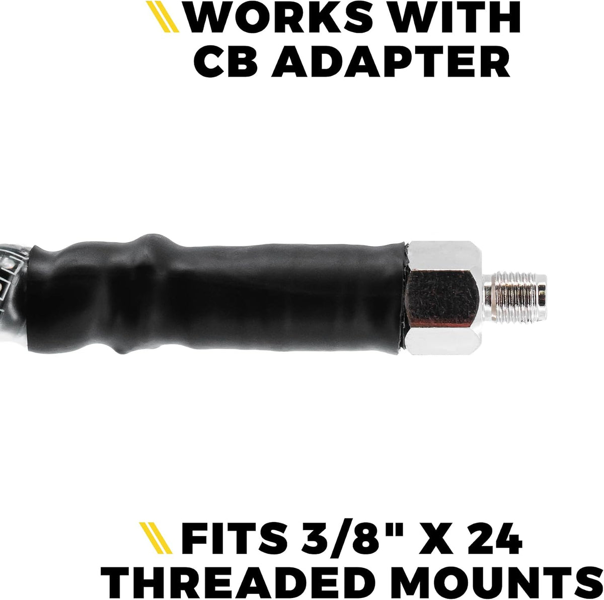 Xprite 4FT LED CB Radio Antenna with Amber Whip Lights & Rocker Switch