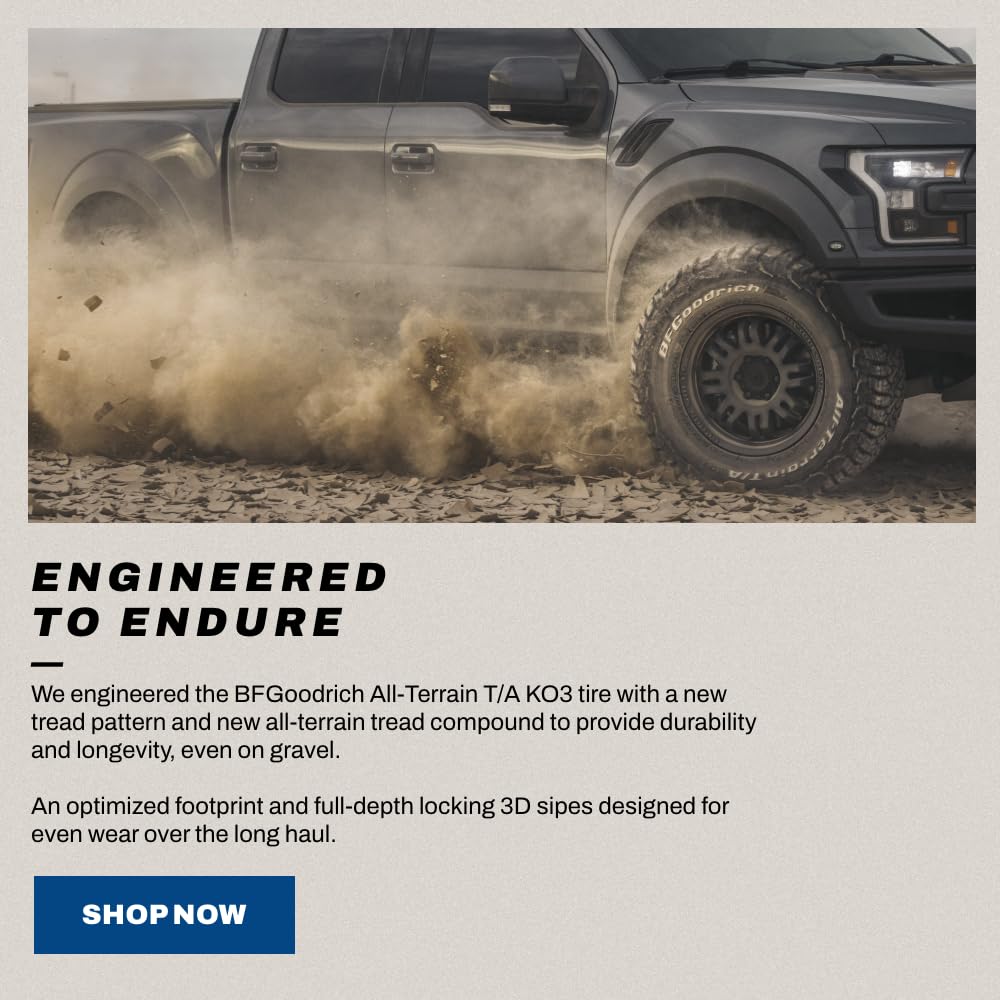 BFGoodrich All-Terrain T/A KO3 Car Tire for Light Trucks, SUVs, and Crossovers, LT245/75R16/E 120/116S