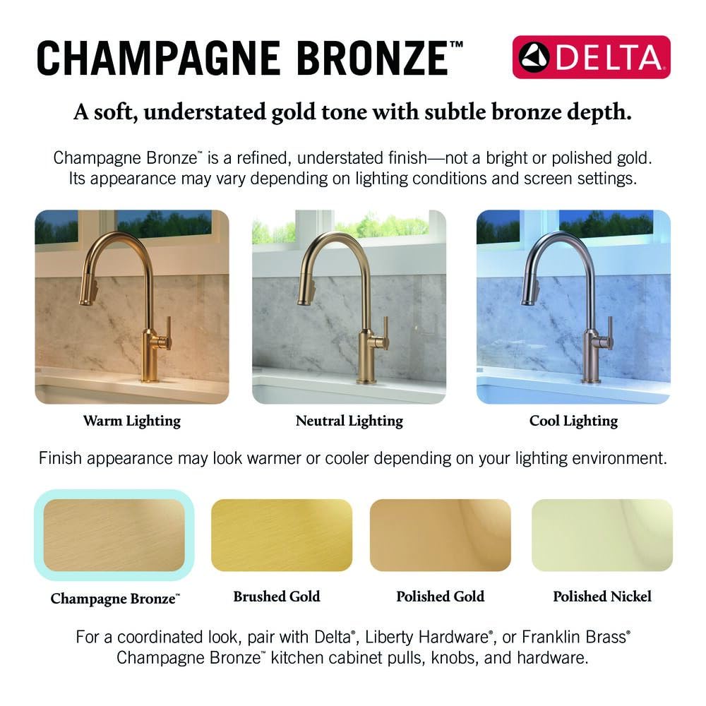 Delta Nicoli Brushed Nickel Kitchen Faucet with Pull Down Sprayer, Modern Single Hole Kitchen Sink Faucet, Single Handle, Stainless Steel 19867LF-SS