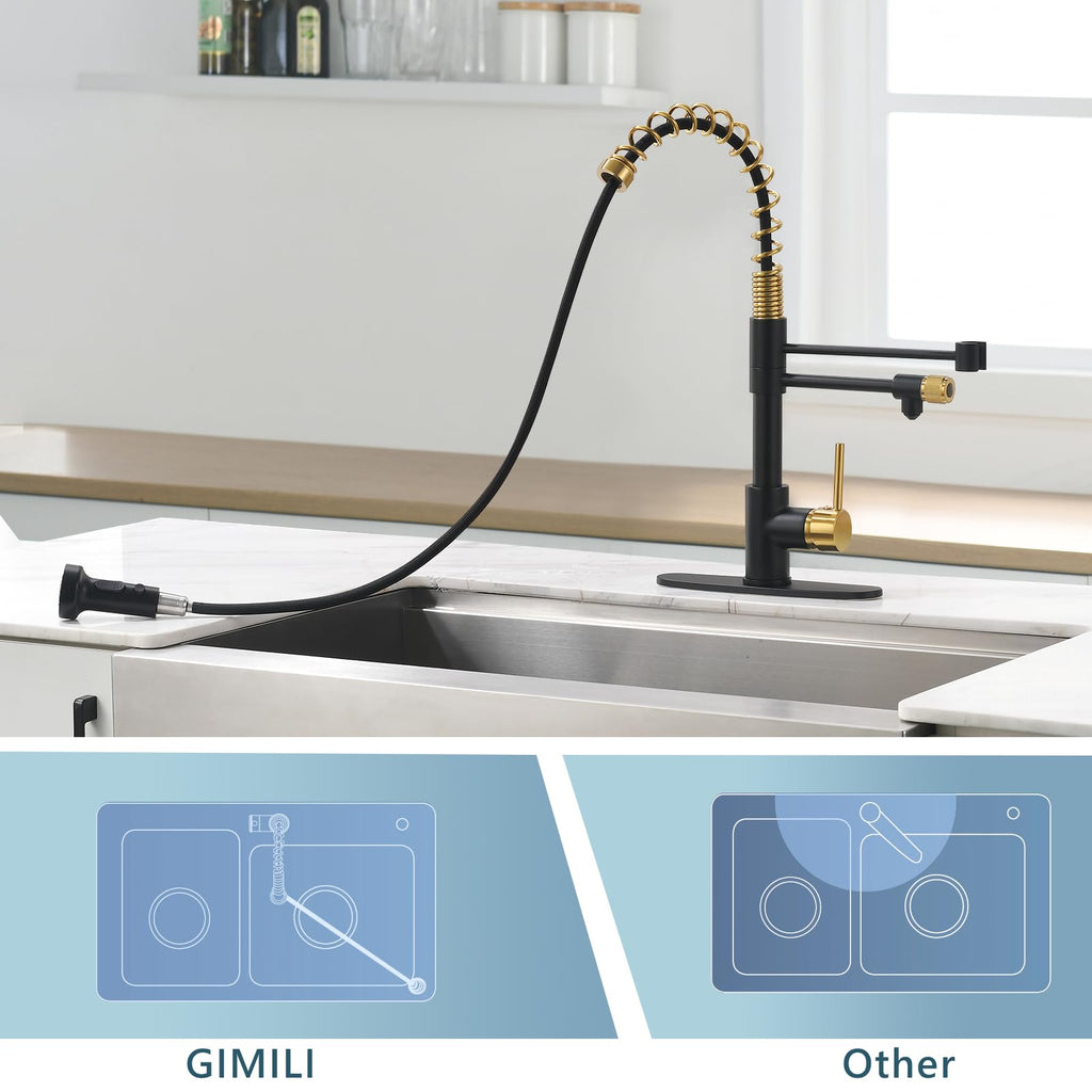 GIMILI Filter Kitchen Faucet Drinking Water Faucet 3 in 1 Brushed Nickel