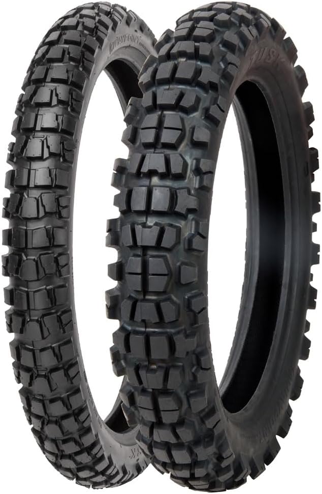 Tusk Waypoint Adventure Motorcycle Tire Set ¨C 90/90-21 Front & 130/90-17 Rear (68R) Tube Type