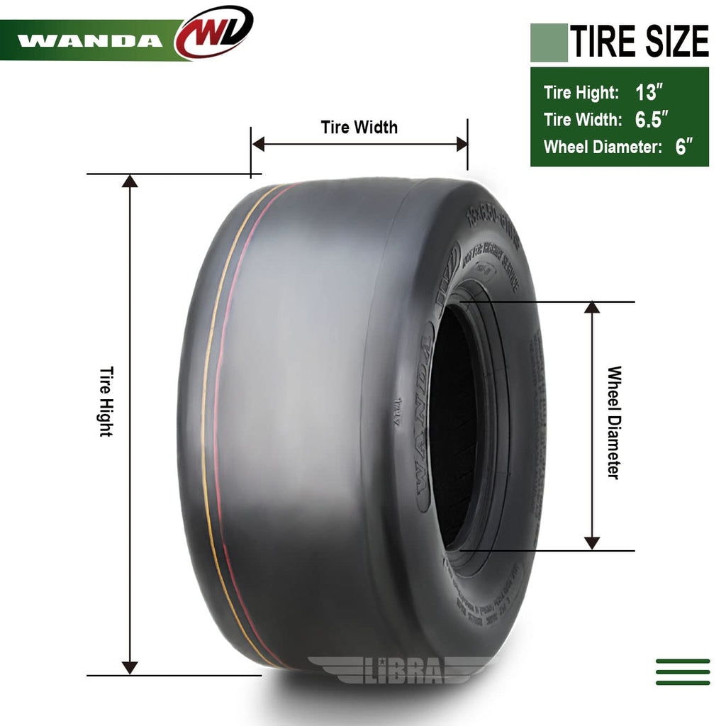 WANDA Set 2 23x10.5-12 Lawn Mower Cart Turf Tires P332 /4 ply - 13049
