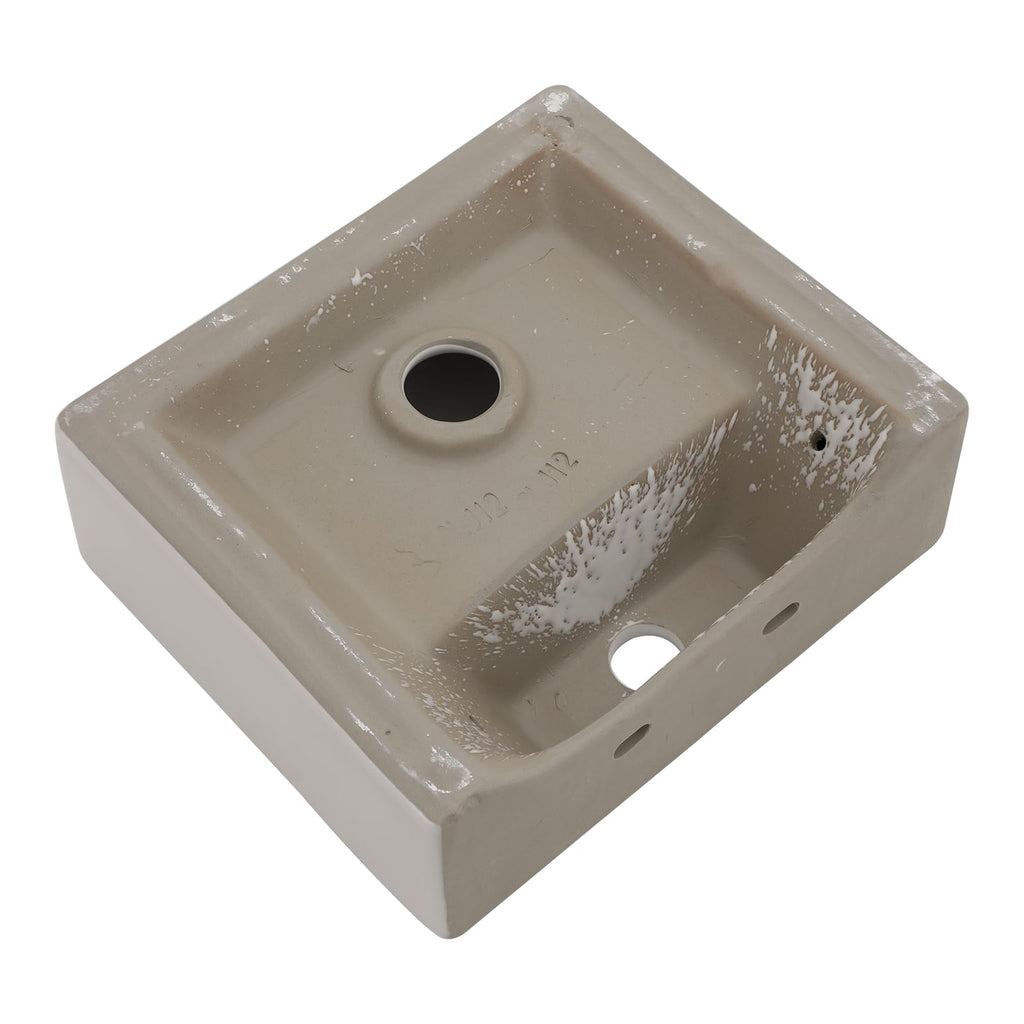 Lordear Wall Mount Bathroom Sink 21x12 Inch White Rectangle Sink with Overflow Porcelain Ceramic Floating Bathroom Vessel Sinks, Wall Hung Wash Hand Basin