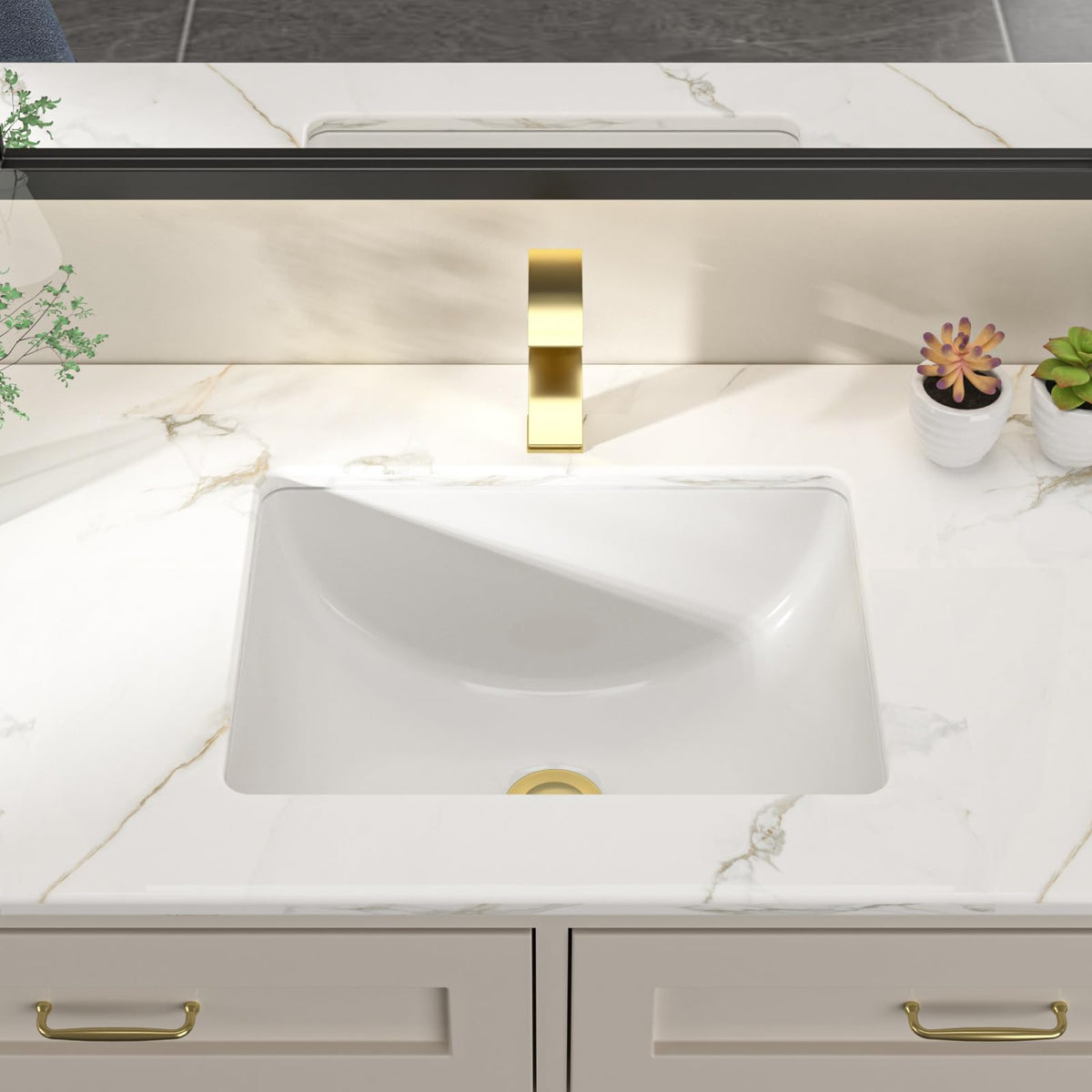 Undermount Bathroom Sink Oval - Dcolora 18"x15" White Porcelain Ceramic Oval Vessel Sink Under Counter Lavatory Vanity Bath Sink Bowl Basin With Overflow
