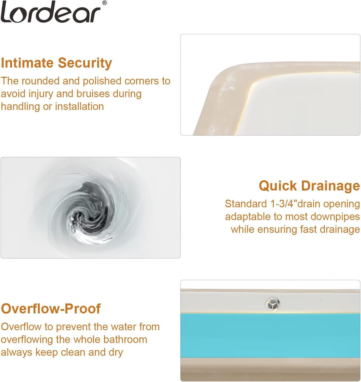 Lordear 17x12 Inch Undermount Bathroom Sink (Installation Size: 15"x10") Vanity Small Sinks Rectangle Pure White Porcelain Ceramic Bath Lavatory Vanity Sink Basin with Overflow