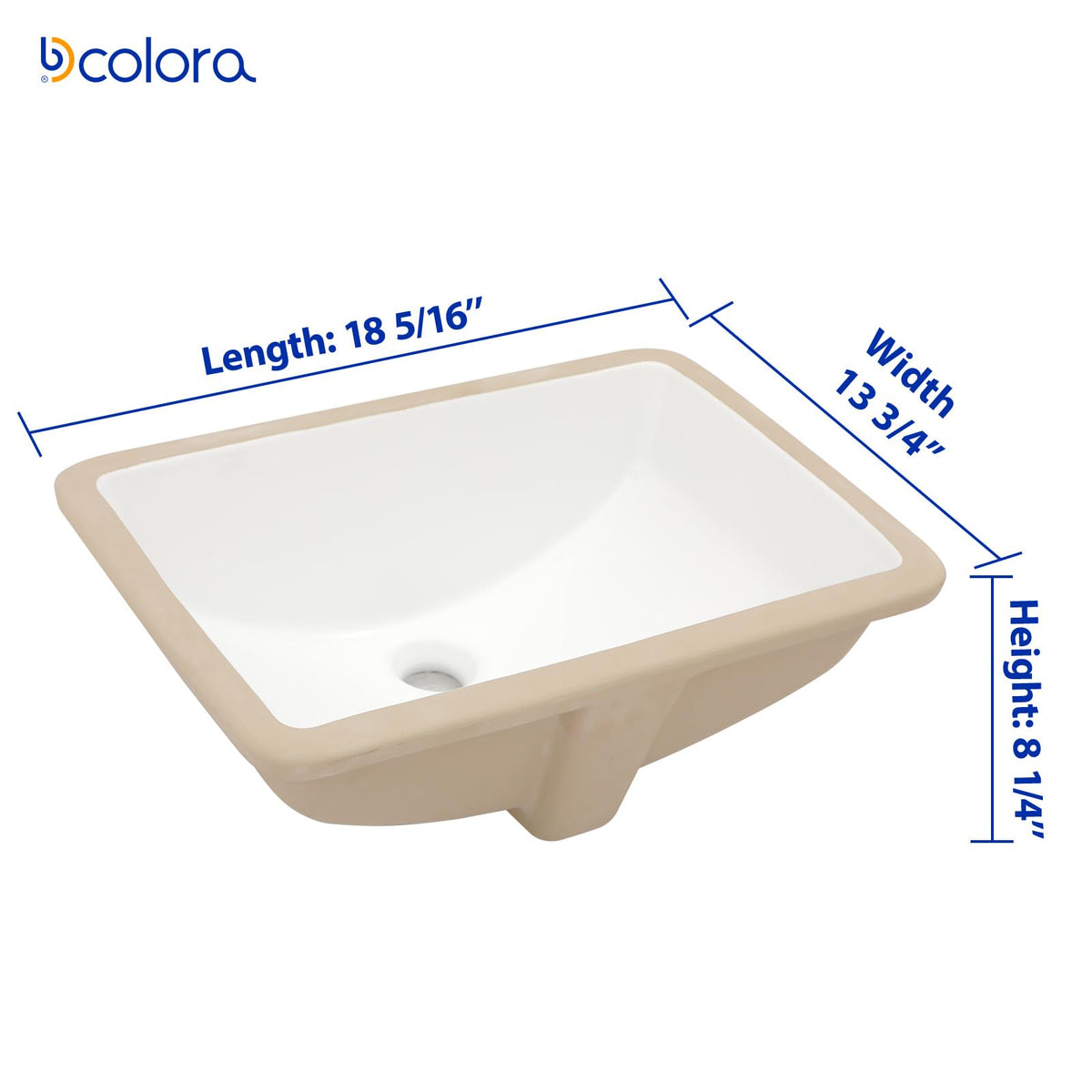 Undermount Bathroom Sink Oval - Dcolora 18"x15" White Porcelain Ceramic Oval Vessel Sink Under Counter Lavatory Vanity Bath Sink Bowl Basin With Overflow