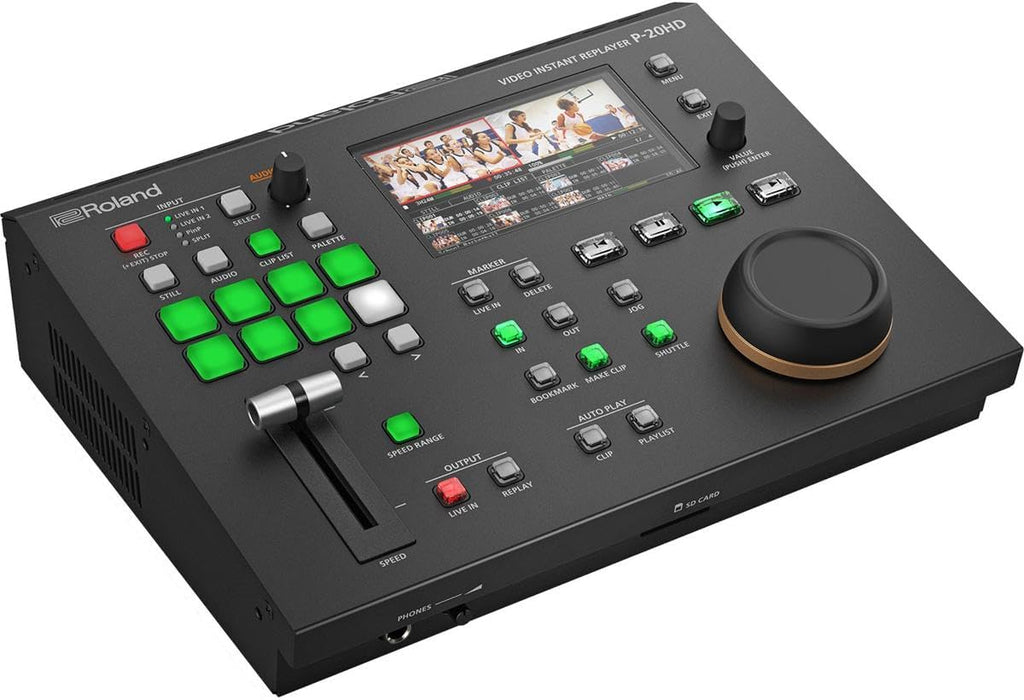 Roland P-20HD Slow-Motion Instant Video Replayer, Black