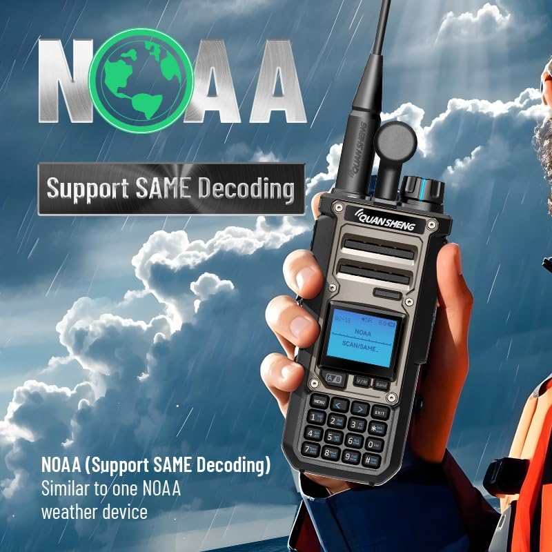 QUANSHENG TK11(8) Taiko Kong Ham Radio, 10W Portable Multiband Transceiver 0.153-1160MHz, with AM/FM/SSB, Spectrum Analyzer, NOAA Weather Alert, Dual Watch, Smart Code Breaker for Radio Enthusiasts