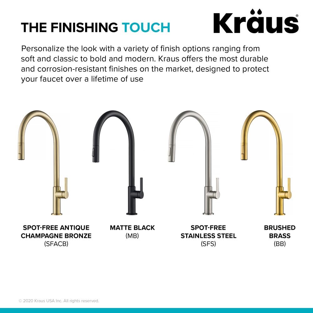 KRAUS Spot Free Stainless Steel Pull Down Kitchen Faucet KPF-2820SFS