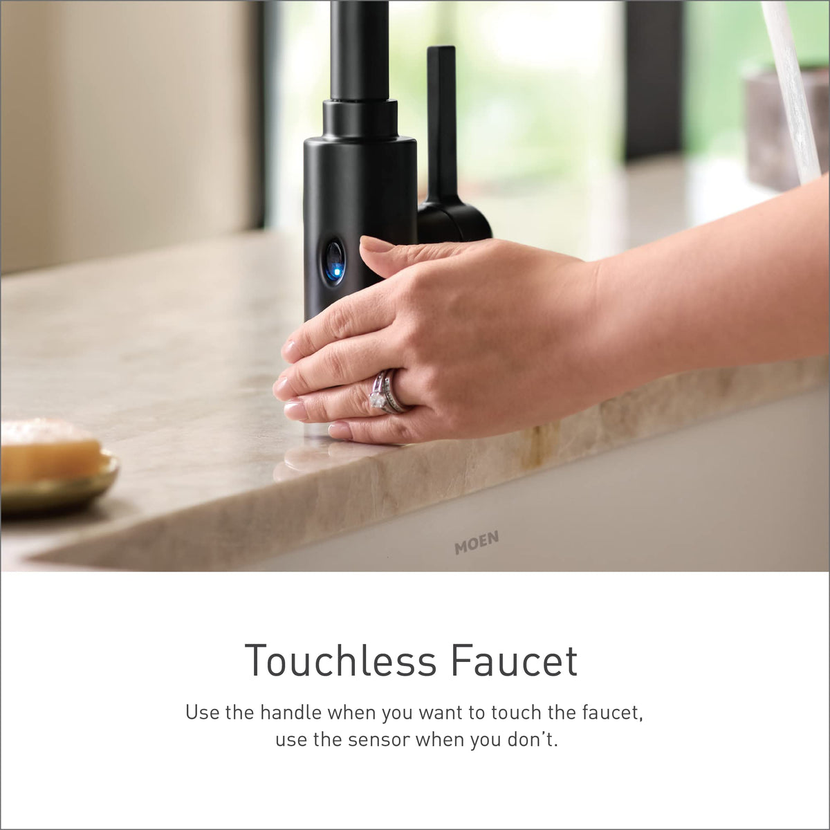 Moen Adler Spot Resist Stainless One-Handle High Arc Pulldown Kitchen Faucet with Power Clean, 87233SRS