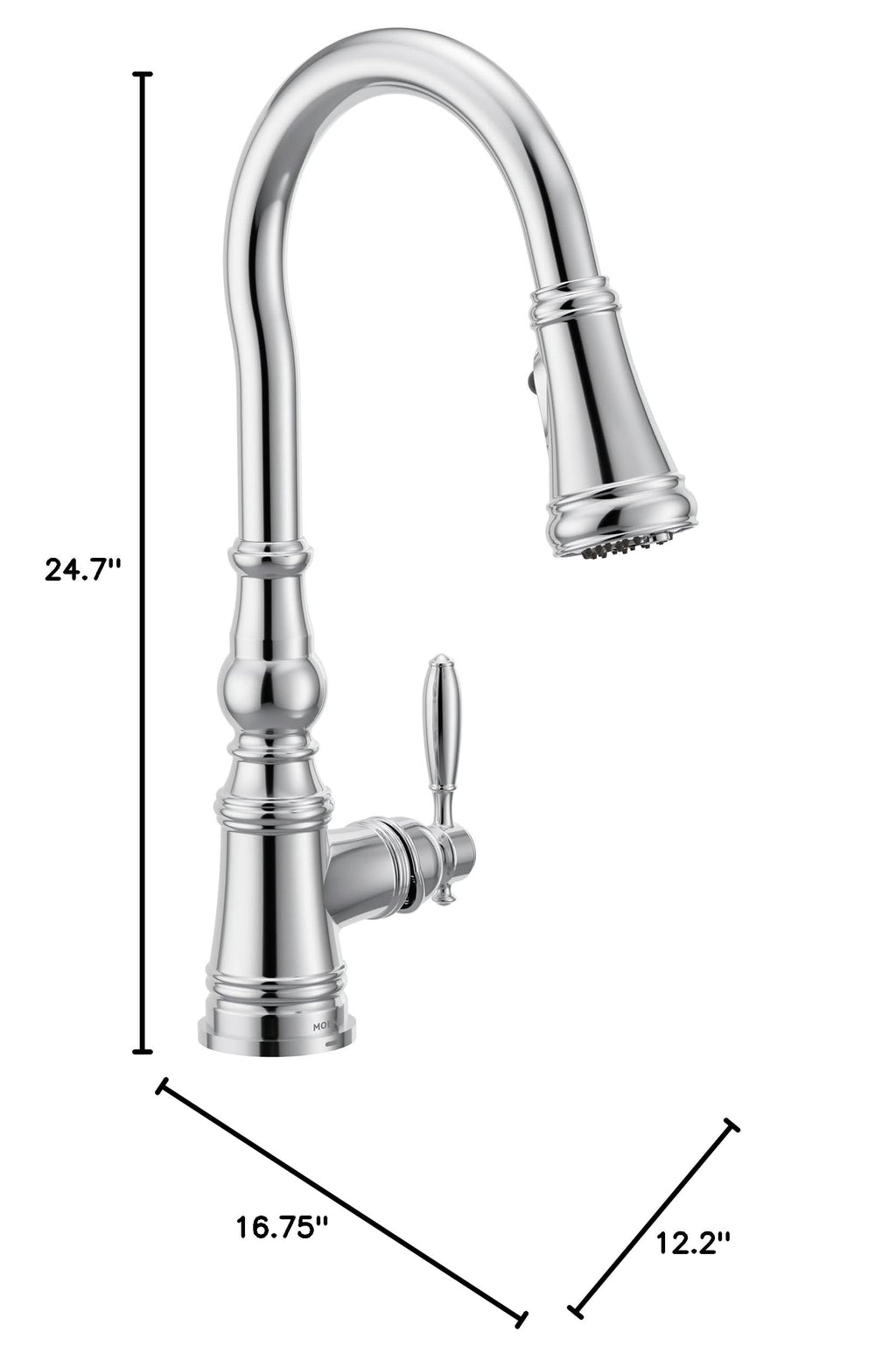 Moen Weymouth Oil Rubbed Bronze Motionsense Wave Touchless Kitchen Faucet, Traditional Spring Kitchen Sink Faucet with Pulldown Sprayer and Hands-Free Sensor, S73104EWORB