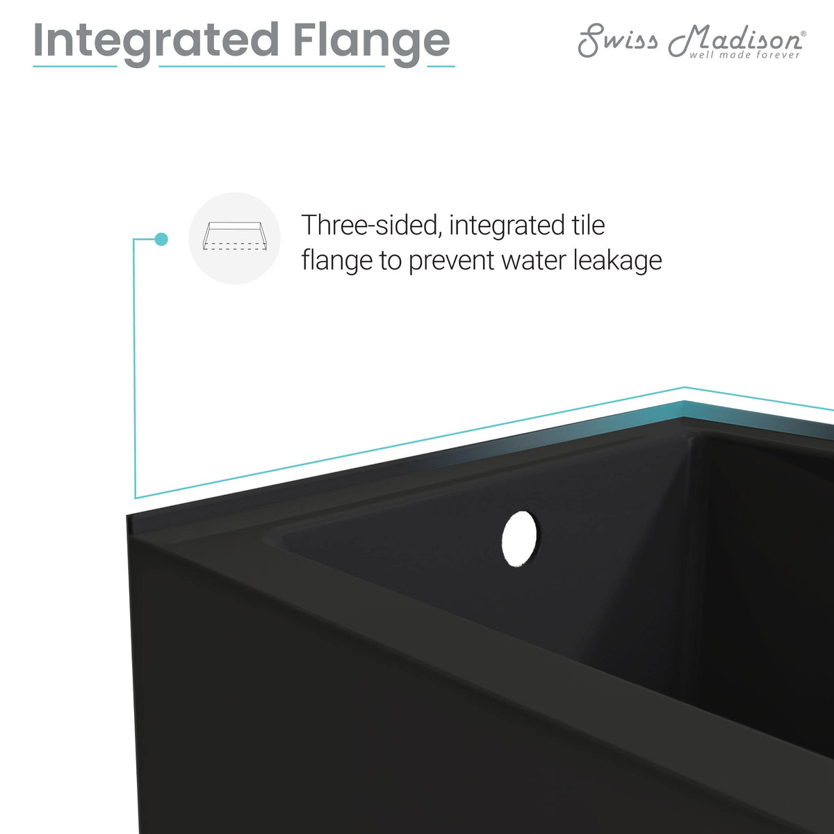 Voltaire 60" x 32" Right-Hand Drain Alcove Bathtub with Apron