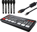 Blackmagic Design ATEM Mini Pro HDMI Live Stream Switcher Bundle with 6â HDMI Cable, 7â Cat5e Cable, and 5-Pack of SolidSignal Cable Ties (SWATEMMINIBPR)