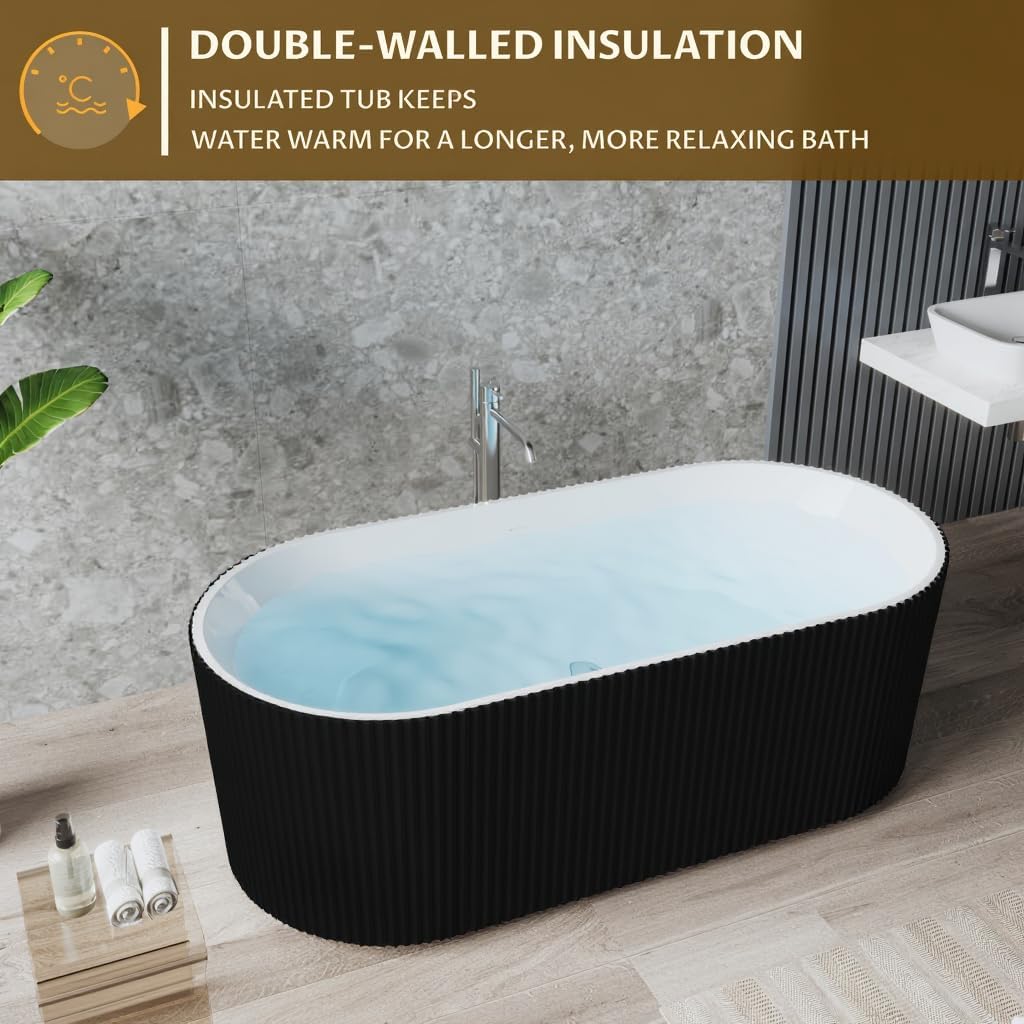 49" Acrylic Freestanding Bathtub - Japanese Square Soaking Tub with Built-in Seat & Toe-Tap Drain, Glossy White Finish, CUPC Certified