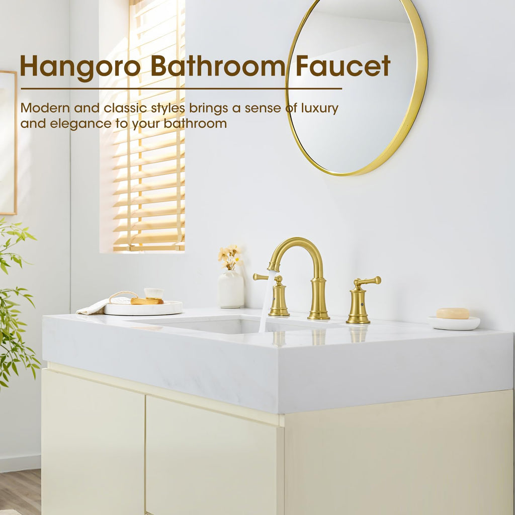 Gold Bathroom Faucet,Bathroom Faucet 3 Hole,Bathroom Sink Faucet