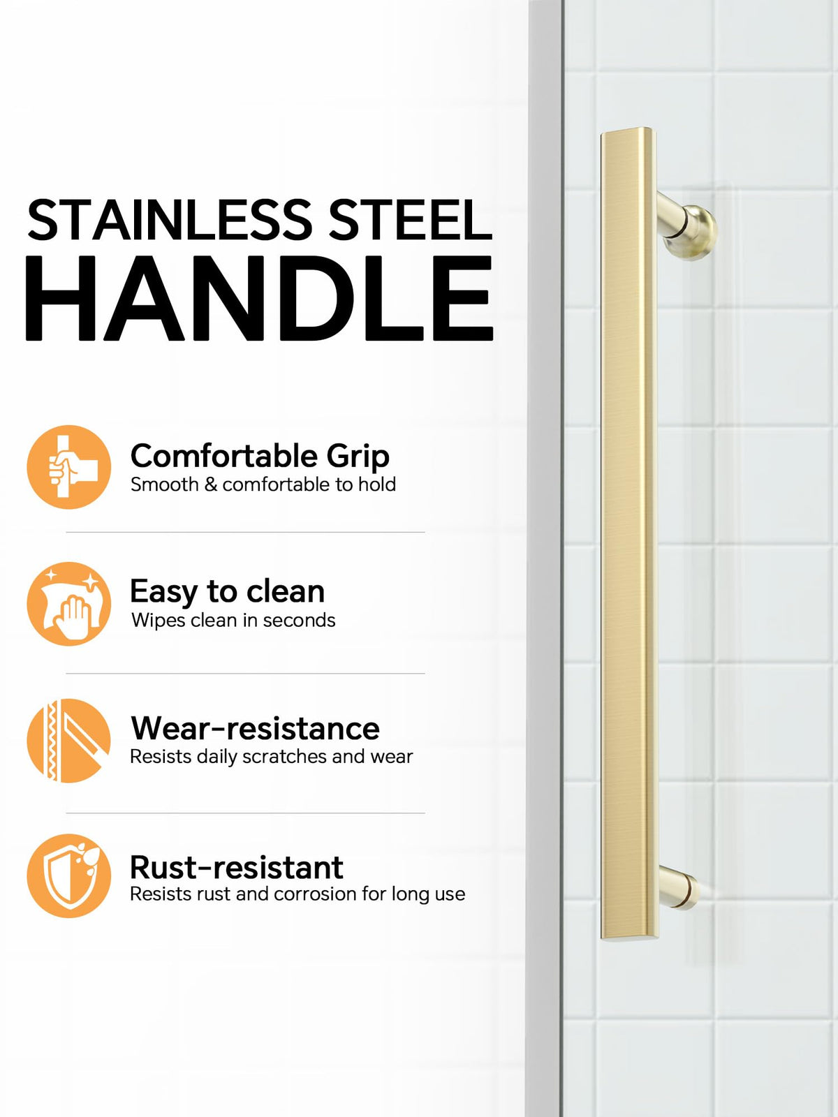 Frameless Bathtub Shower Door 56-60" W x 57" H, Brushed Nickel