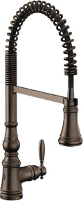 Moen Weymouth Oil Rubbed Bronze Motionsense Wave Touchless Kitchen Faucet, Traditional Spring Kitchen Sink Faucet with Pulldown Sprayer and Hands-Free Sensor, S73104EWORB