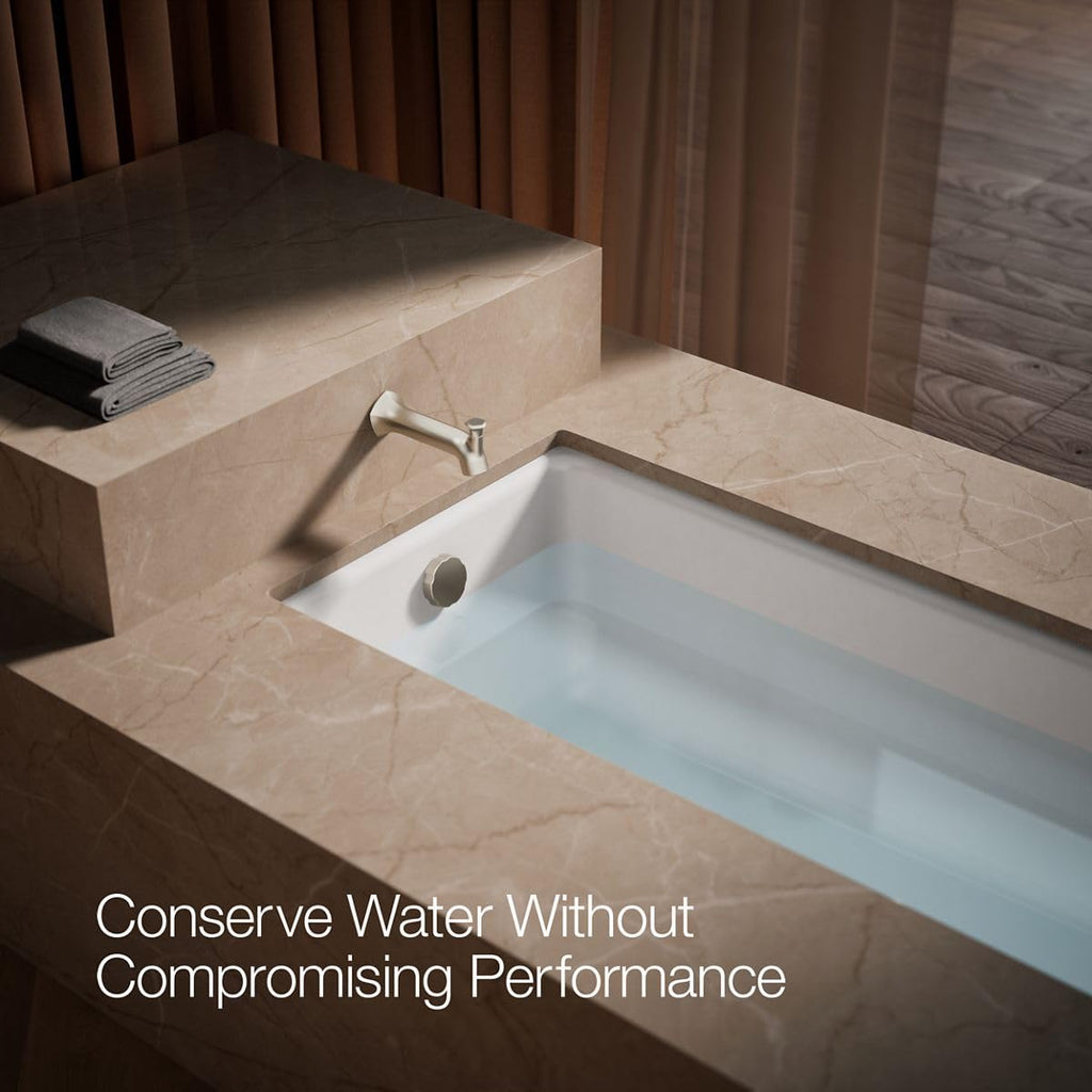 KOHLER 27115-2MB Occasion Wall-Mount 12" Bath Spout, Nondiverter Bathtub Spout with Slip-Fit Connection, Vibrant Brushed Moderne Brass