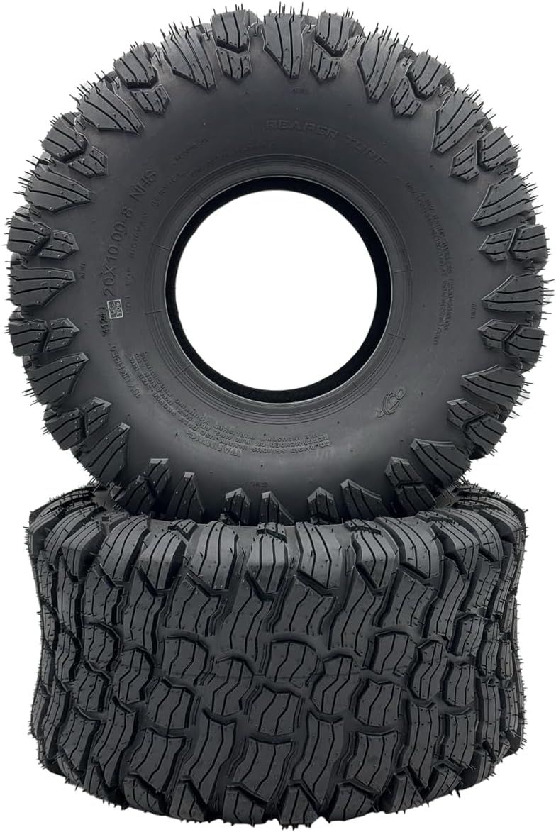 Set of 2-20x10.00-8 4-Ply Reaper Turf Tire