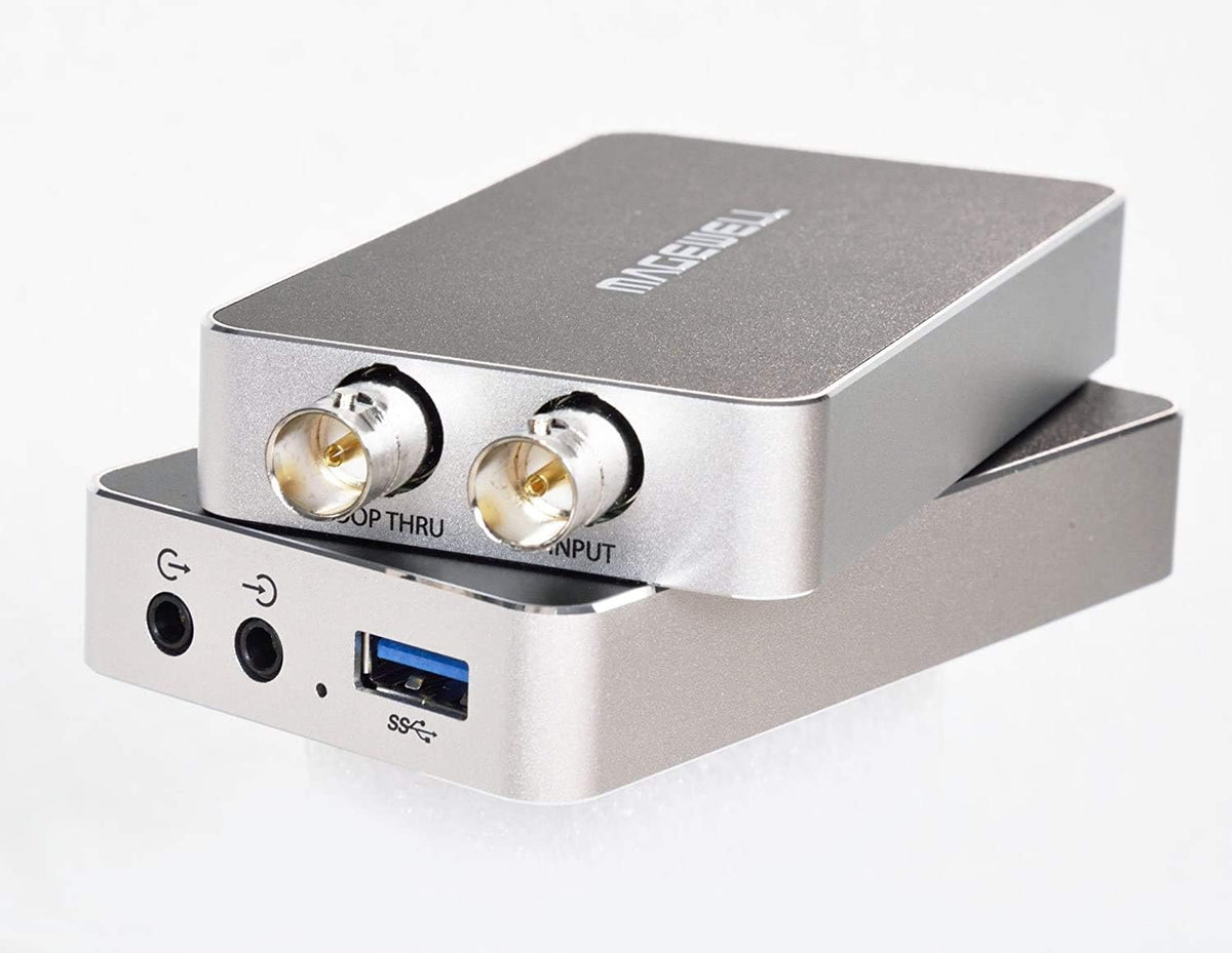 Magewell USB Capture SDI Plusâ 1-Channel SDI to USB 3.1 Audio/Video Capture with Loop-Through, Analog Line I/O, Up to 2K / 120fps (32050)