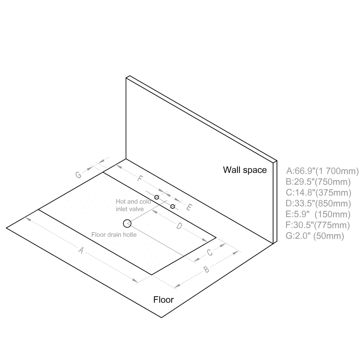 Empava 59 Inch Freestanding Bathtub, Acrylic Deep Soaking Tub, White