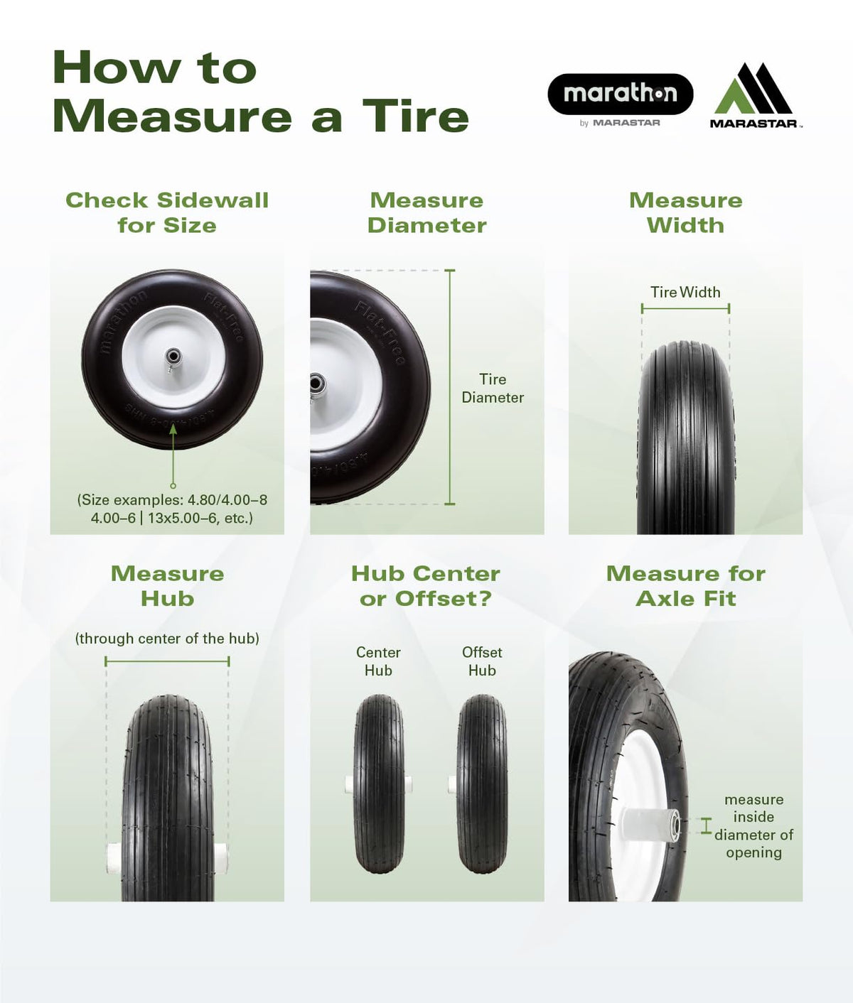 MARASTAR 21425 15x6.00-6 Tire and Wheel Assembly, Replacement Riding Lawn Mower Front Tires Compatible with 100 and 300 Series John Deere Riding Mowers, 2 pack