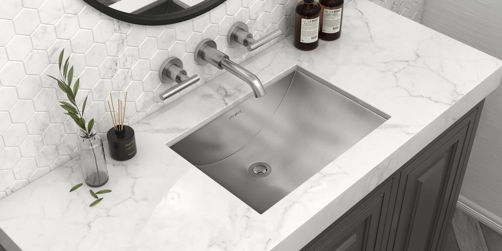Ruvati 16x11-in Gunmetal Black 16-Gauge Bathroom Sink - RVH6107BL